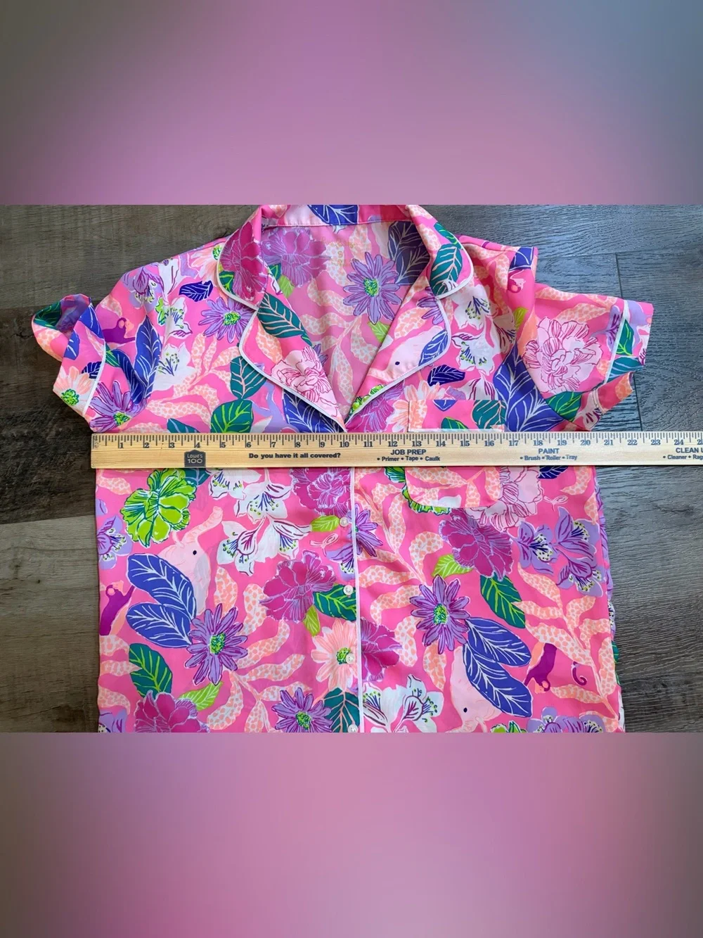 Lilly Pulitzer Teagan Tropical Floral Short Pajama Set🌸🐘 Size Small - Picture 3 of 15